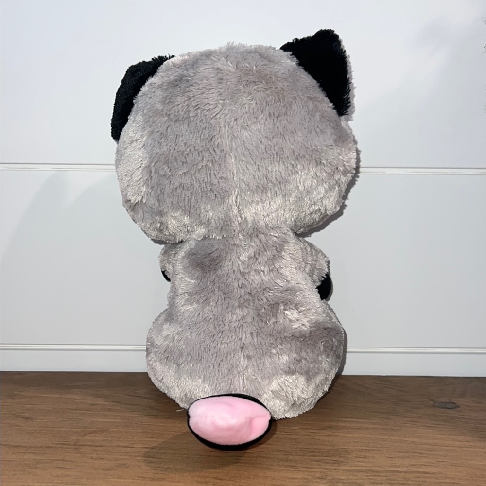Ty Pink and Gray Raccoon Plush Toy - Picture 6 of 11